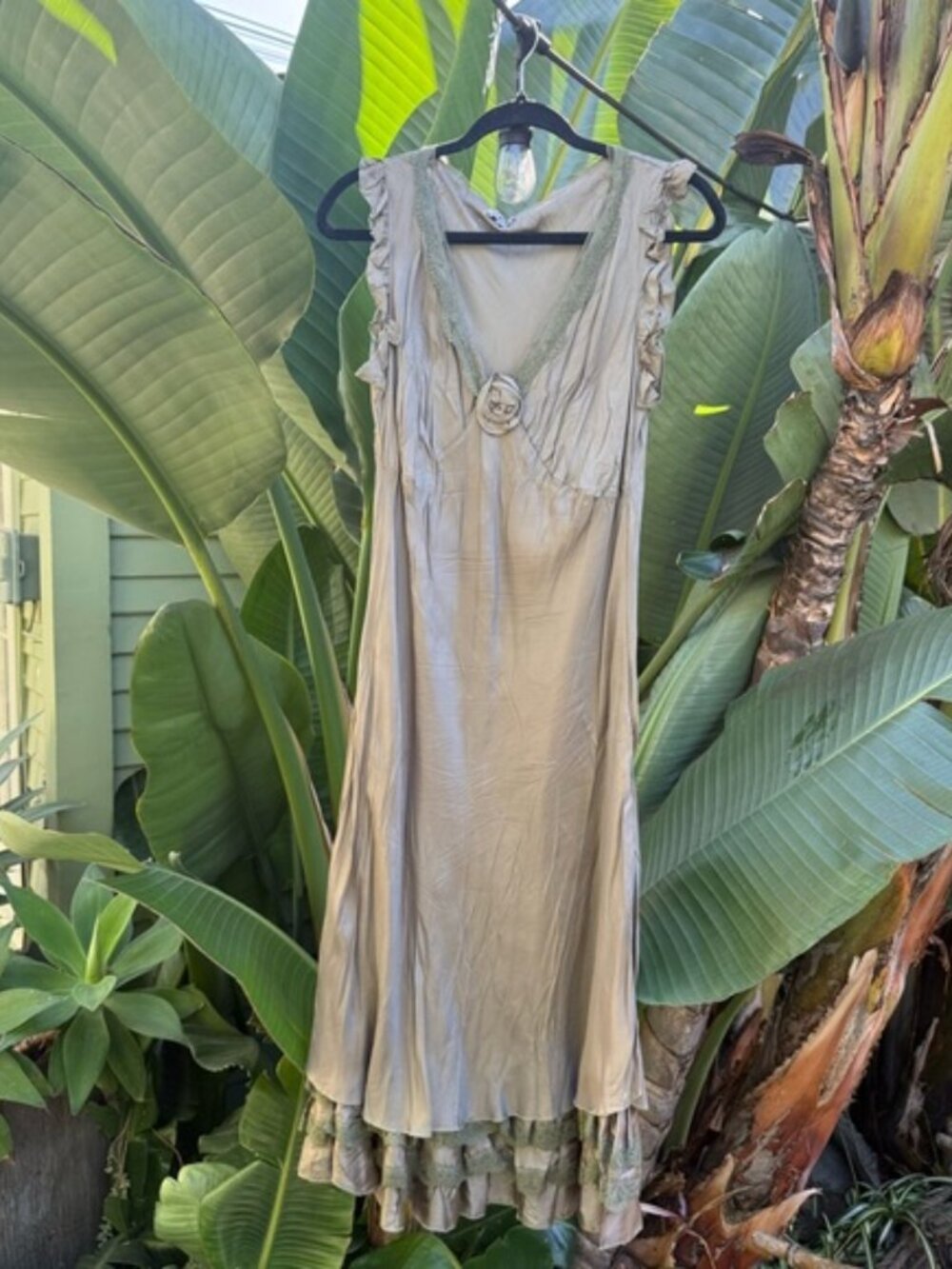 Vintage Italian Gray Green Y2K Dress